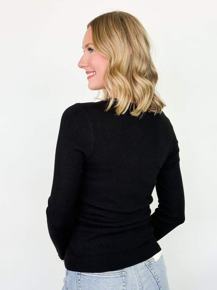 Kelli - Ribbed Long Sleeve (Black)
