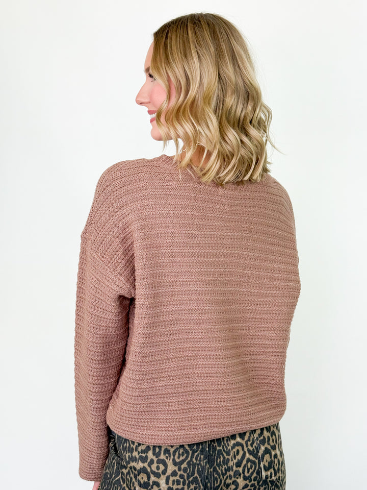 Danni - Brown Boat Neck Knit Sweater