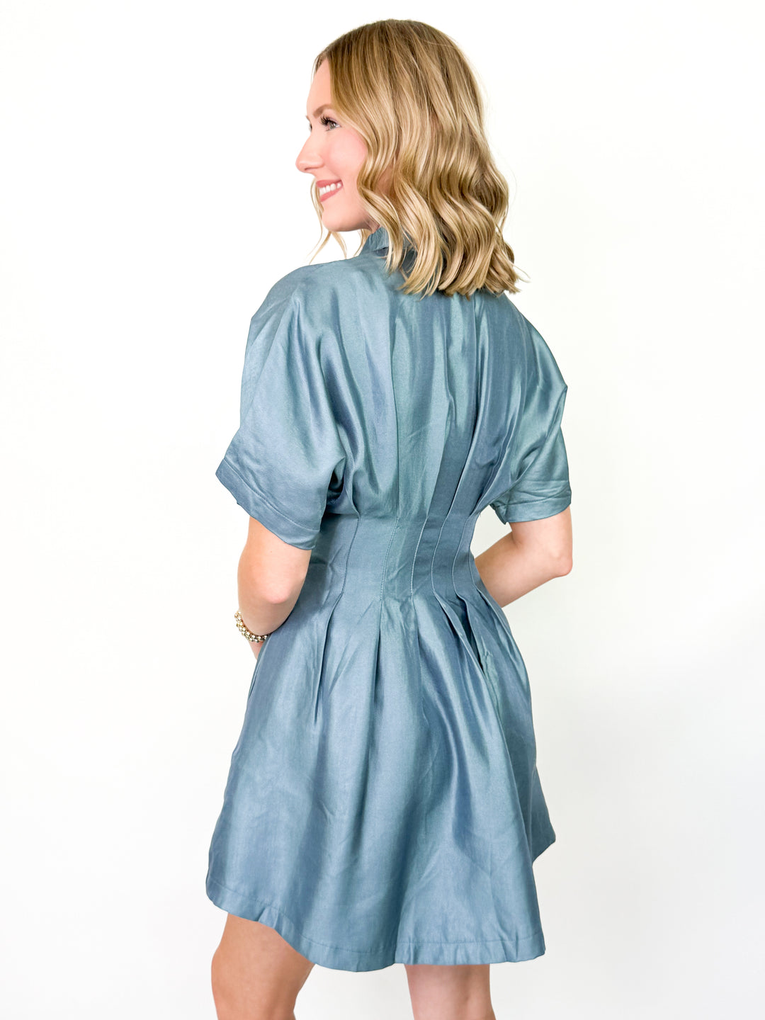 Darla - Button Down Pleated Dress