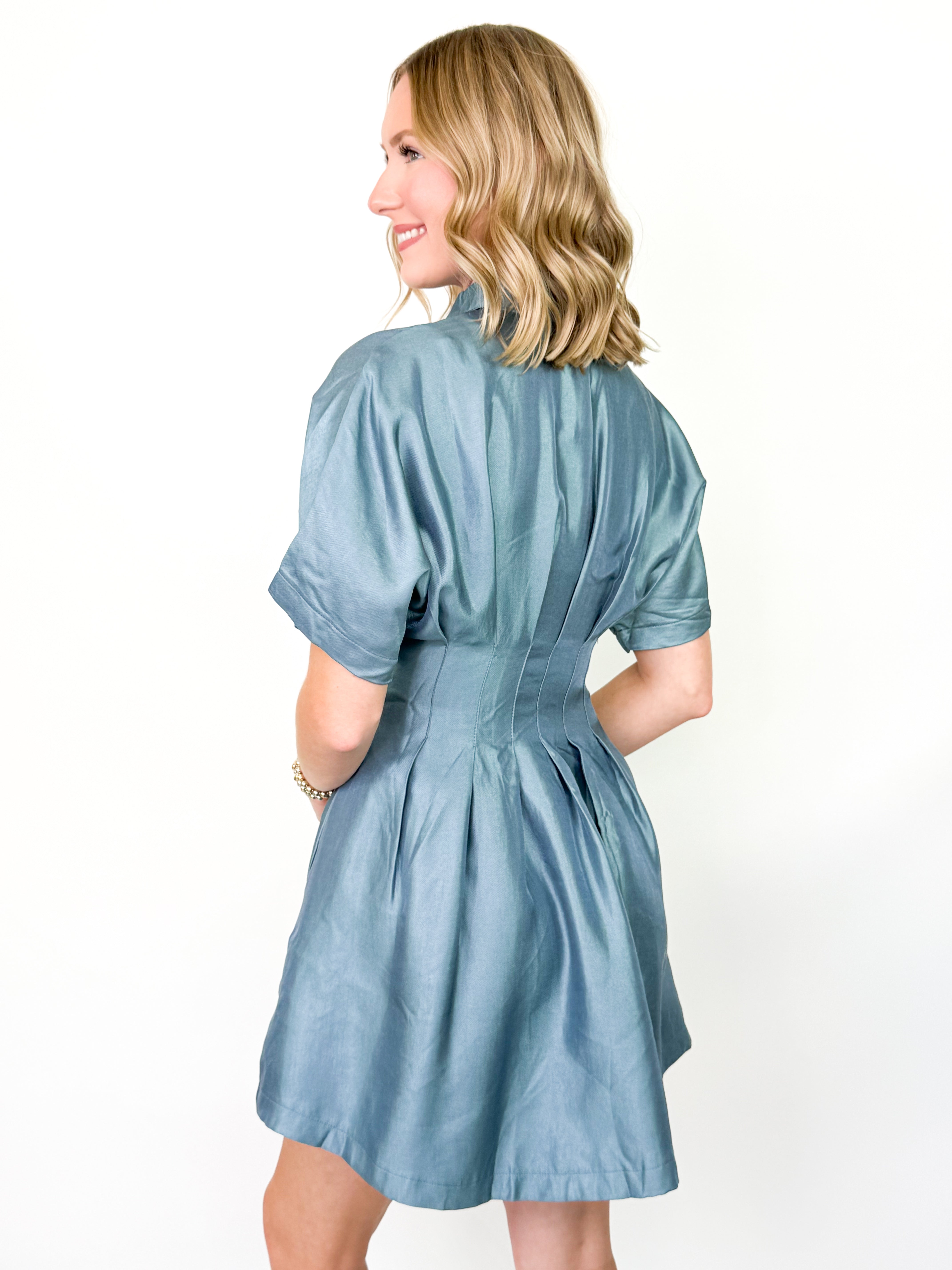 Darla - Button Down Pleated Dress