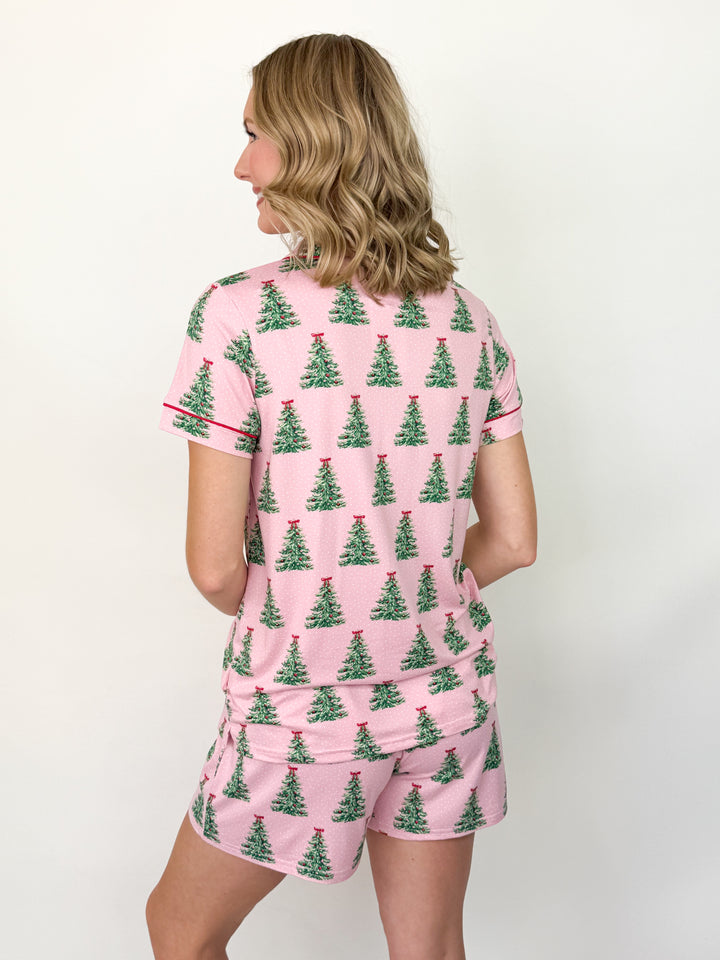 Noelle - Pink Tree Pajamas