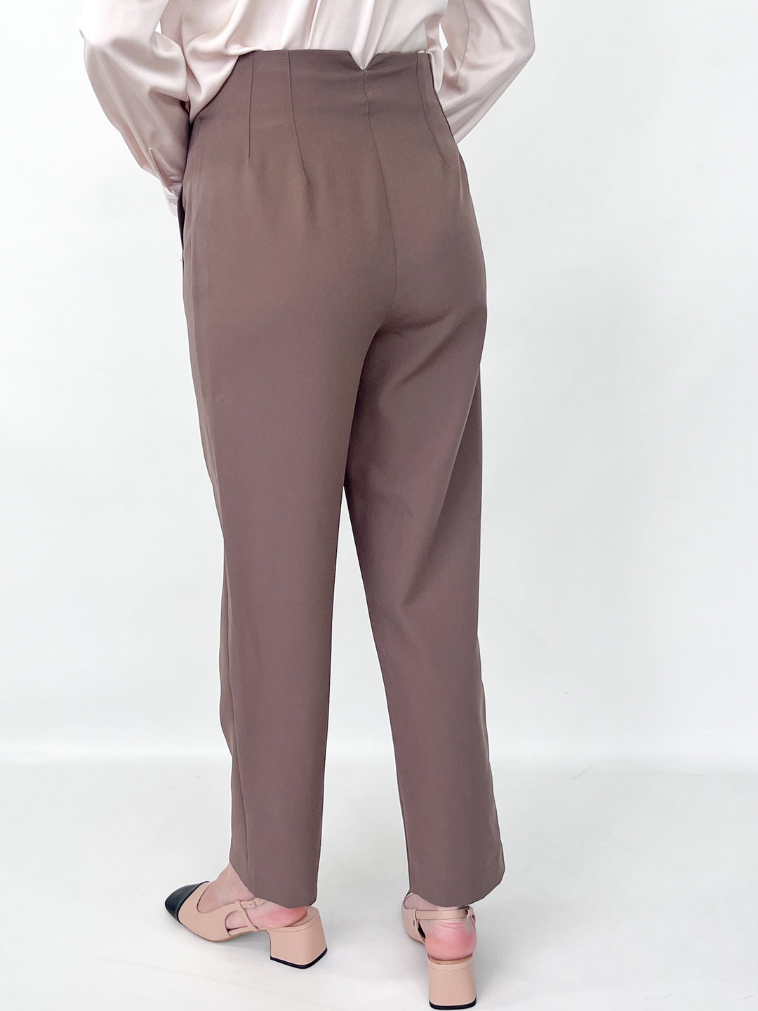 Jada - Taupe Front Pocket Pleated Slacks