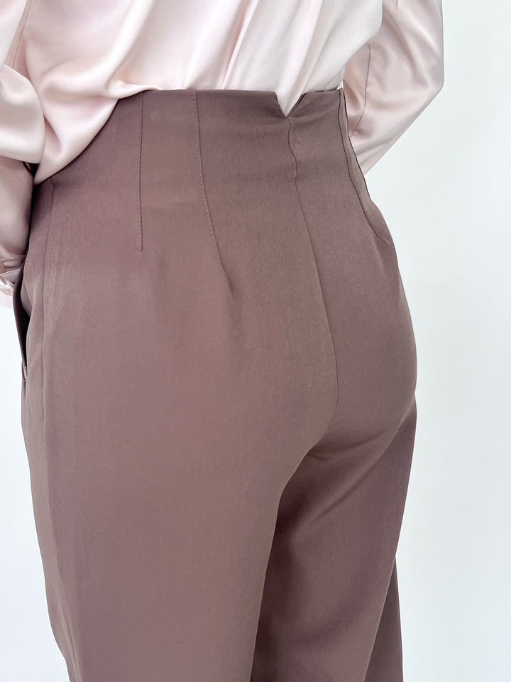 Jada - Taupe Front Pocket Pleated Slacks