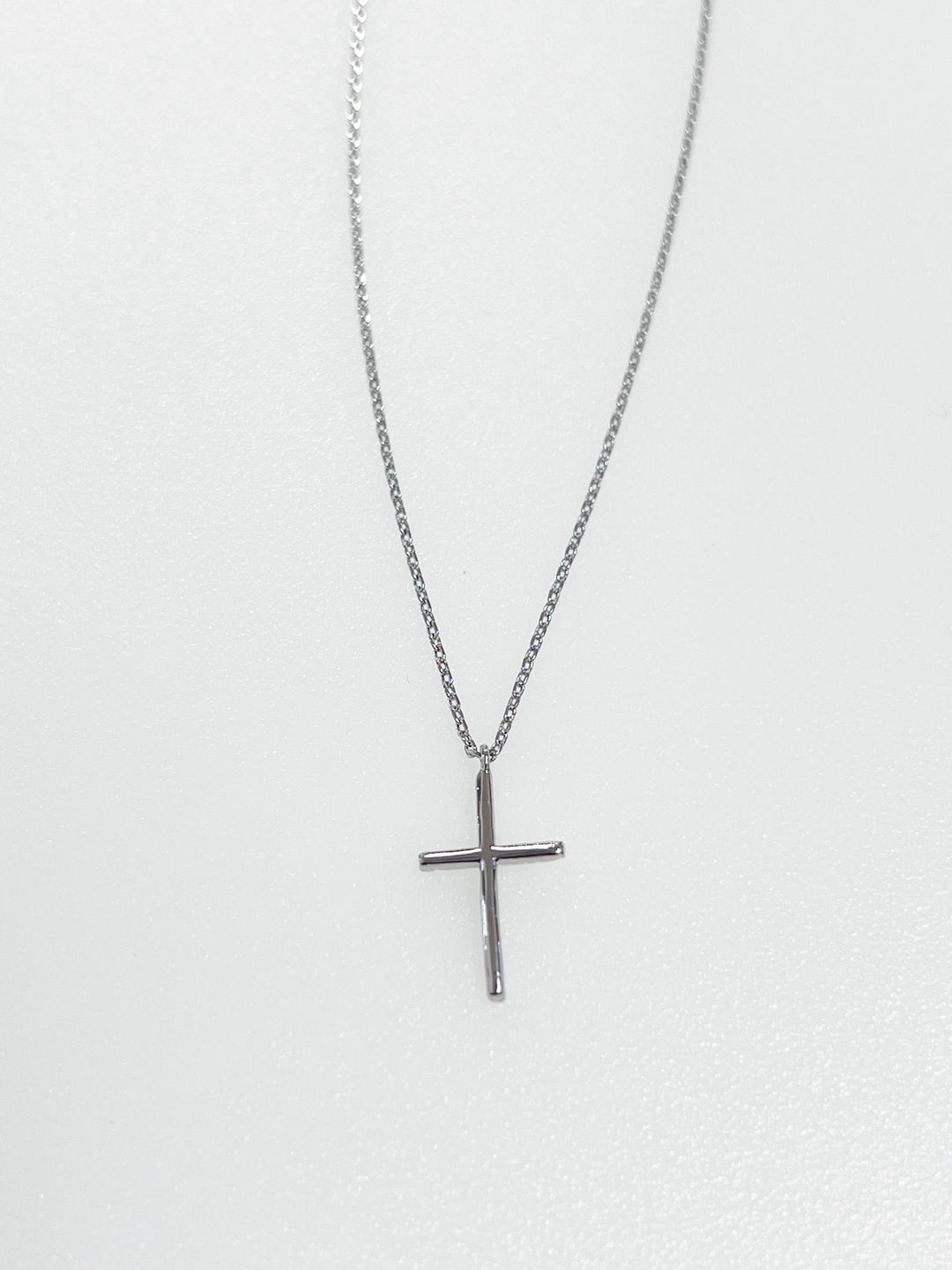 Sarah - Dainty Cross Necklace (Silver)