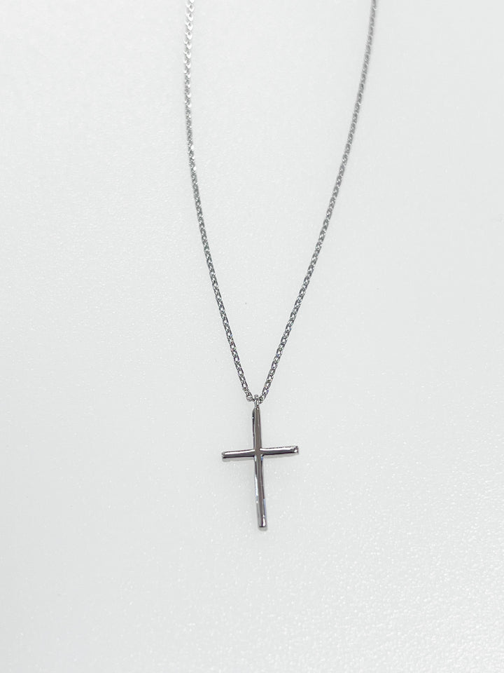 Sarah - Dainty Cross Necklace (Silver)