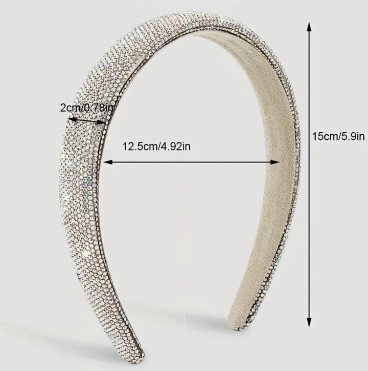 Cassidy - Clear Rhinestone Padded Headbands