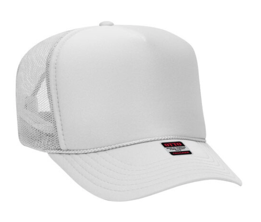 OTTO Cap - Mesh Back Trucker Hat (White)