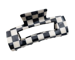 Joey - 2 x 4" Checkered Hair Claw Clip