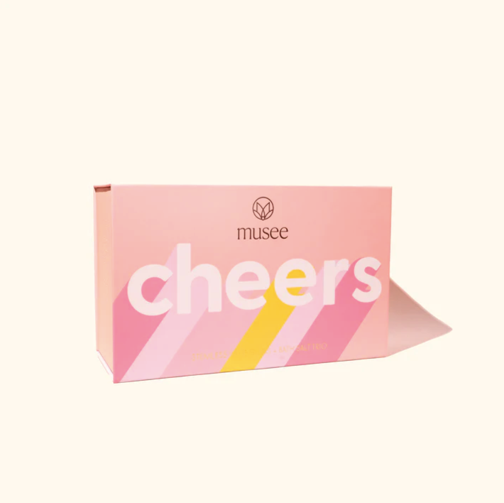 Cheers Wine Glass & Bath Salt Trio Box