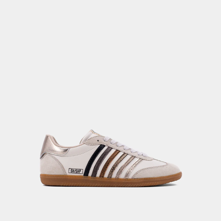 Stevie - Metallic Striped Sneakers