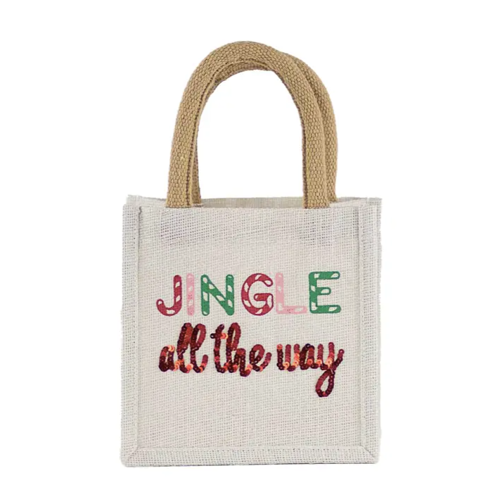 Petite Tote Bag - Jingle All The Way 7x7x5