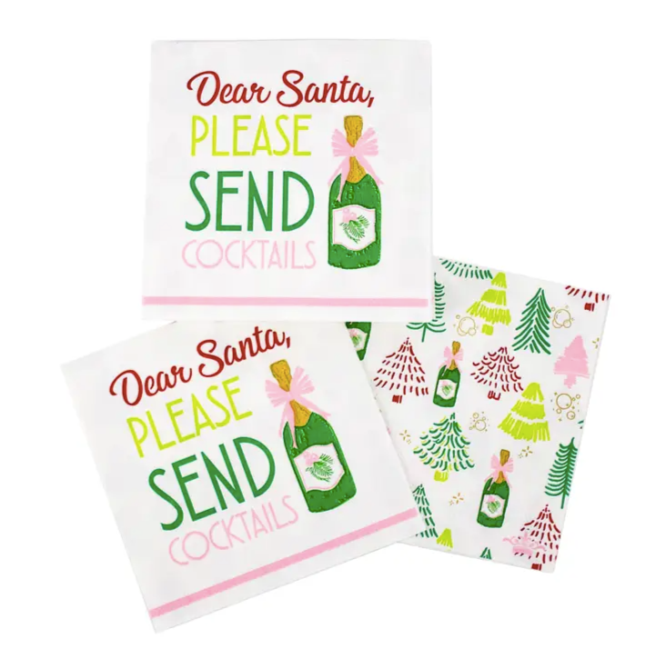 Dear Santa, Please Send Cocktails Napkins