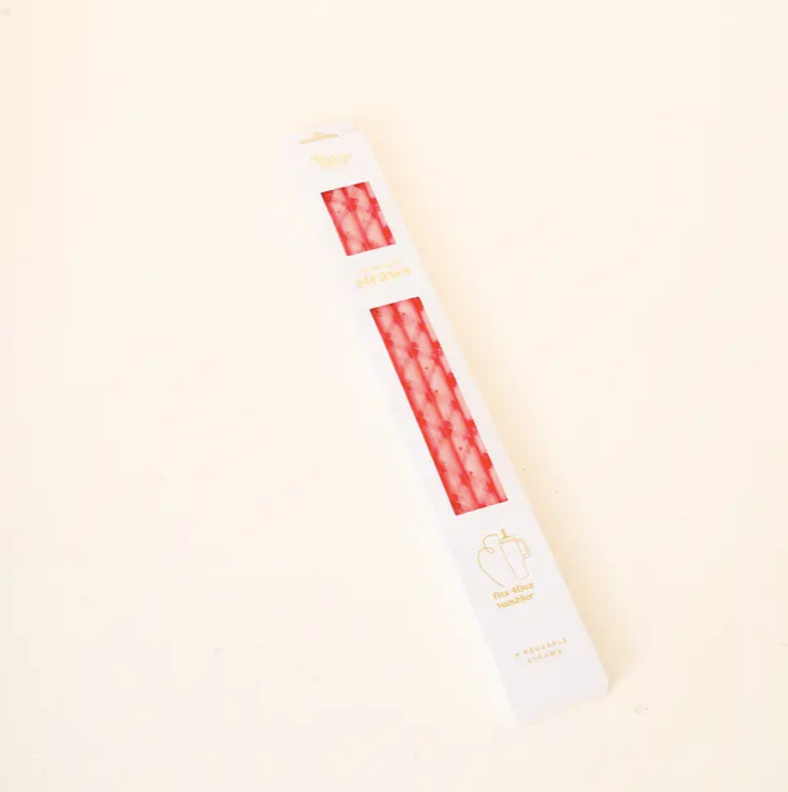 40oz. Tumbler Straw Set - Festive Plaid