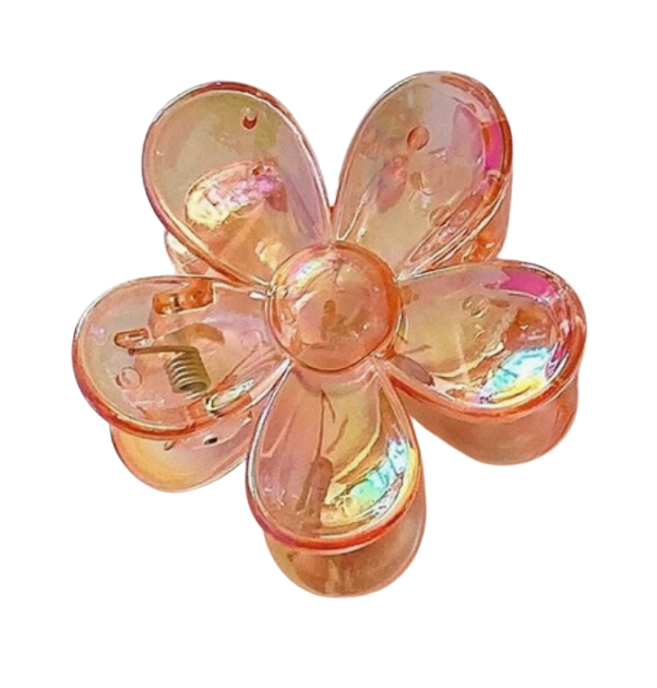 Tina - 2" Iridescent Flower Hair Clip