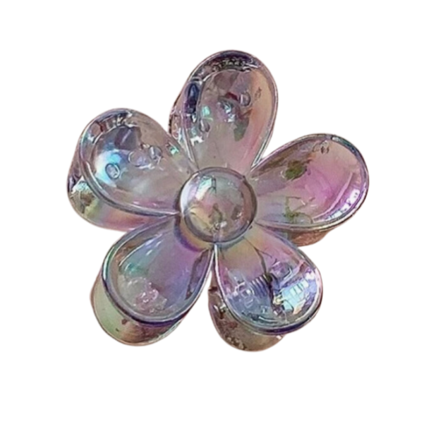 Tina - 2" Iridescent Flower Hair Clip