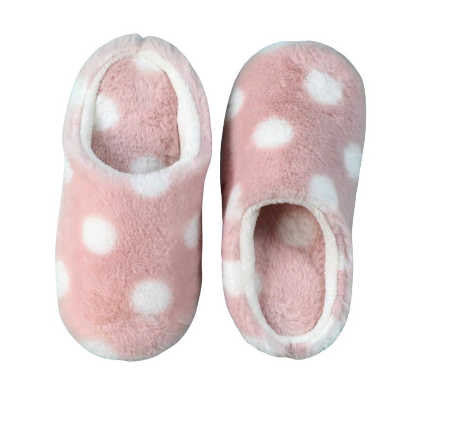 Pink Polka Dots Slippers
