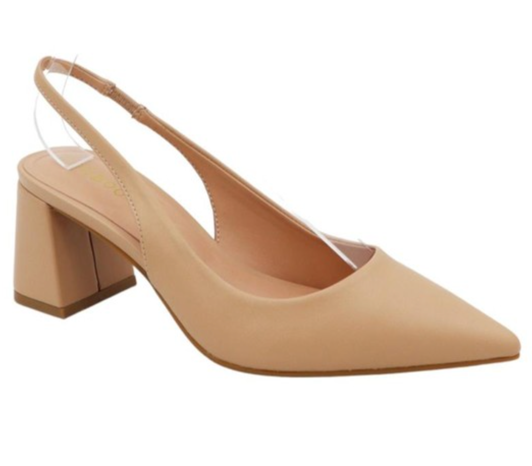 Gabbi - Slingback Block Heel (Nude)