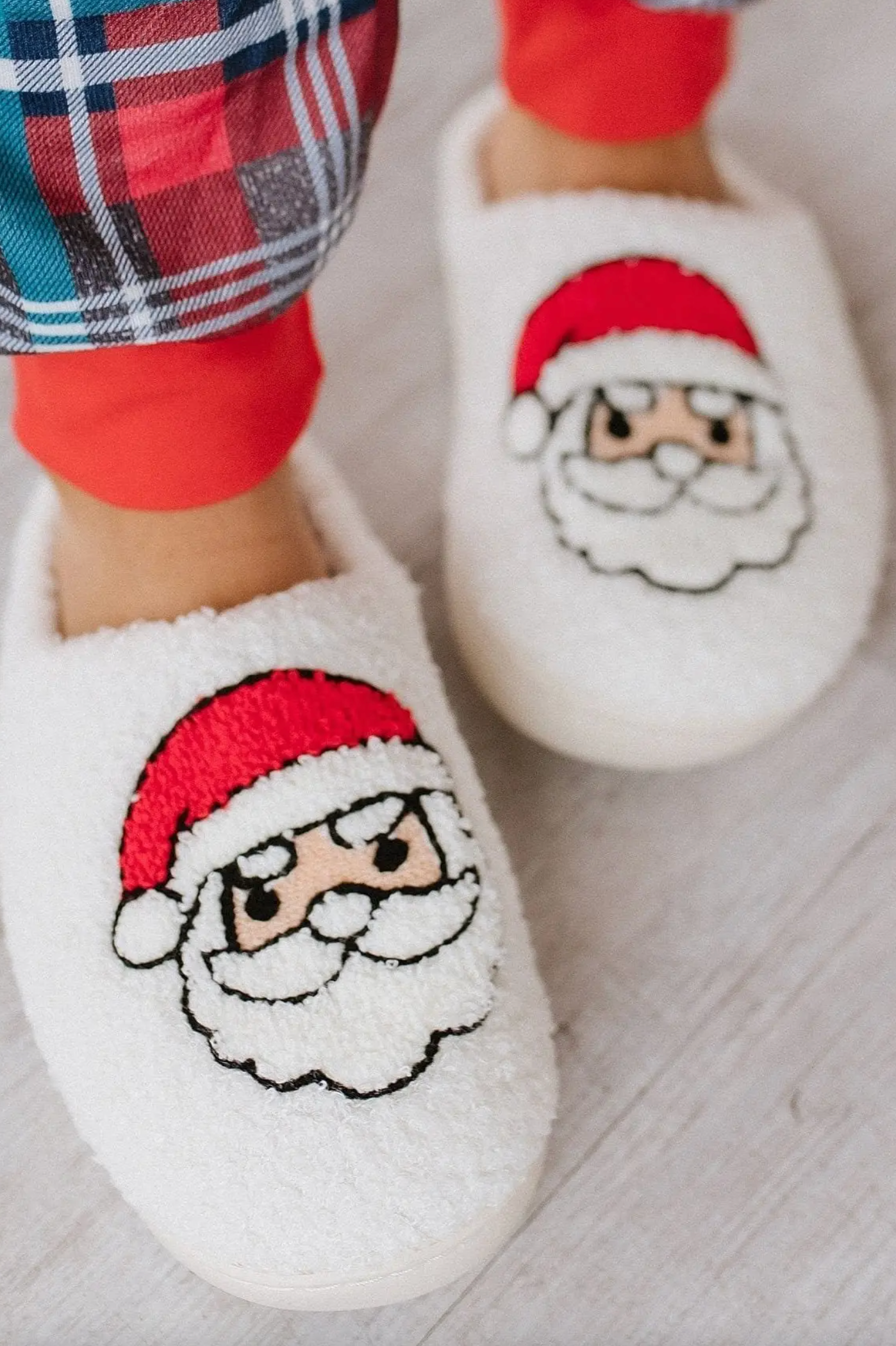 Christmas Slippers - Santa Face