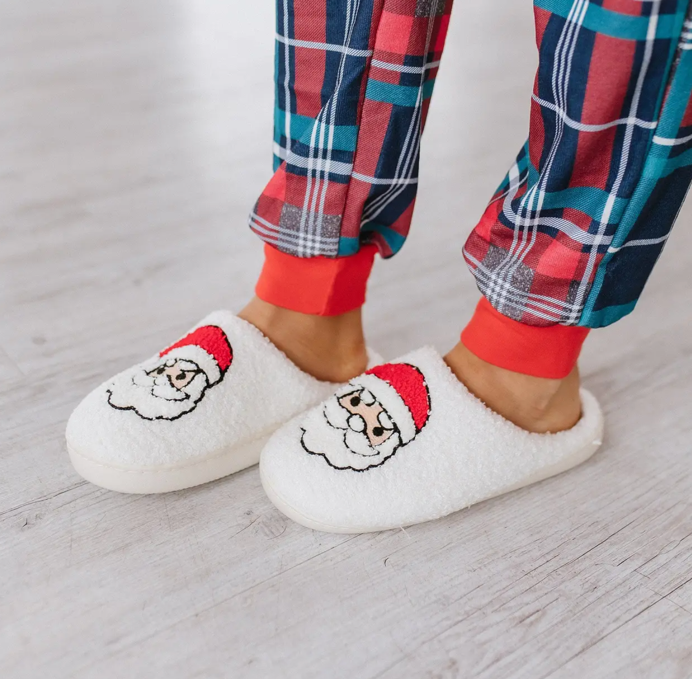 Christmas Slippers - Santa Face