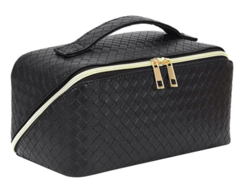 Woven Cosmetic Bag (Black)