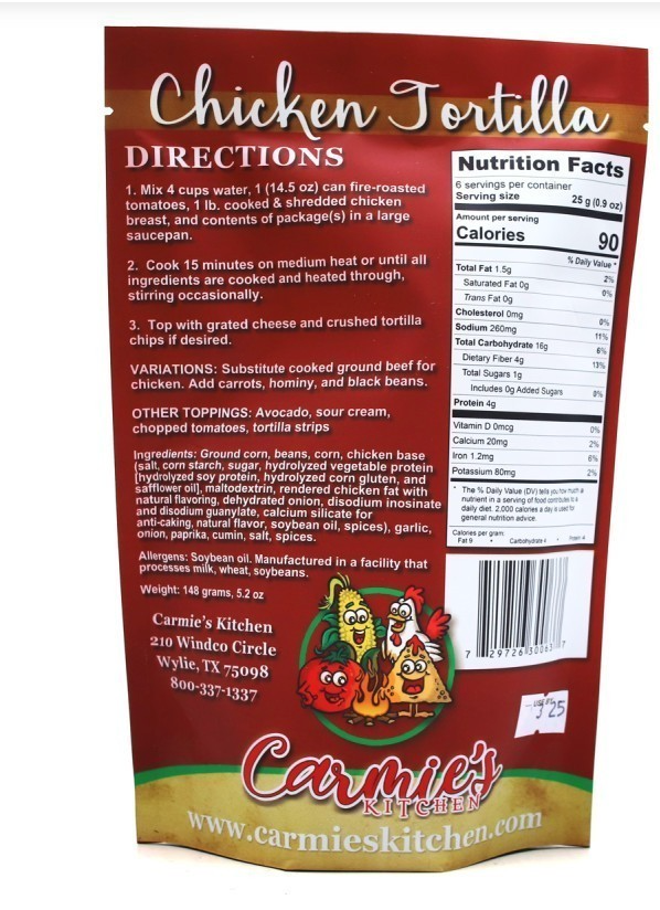 Carmie's - Chicken Tortilla Soup Mix
