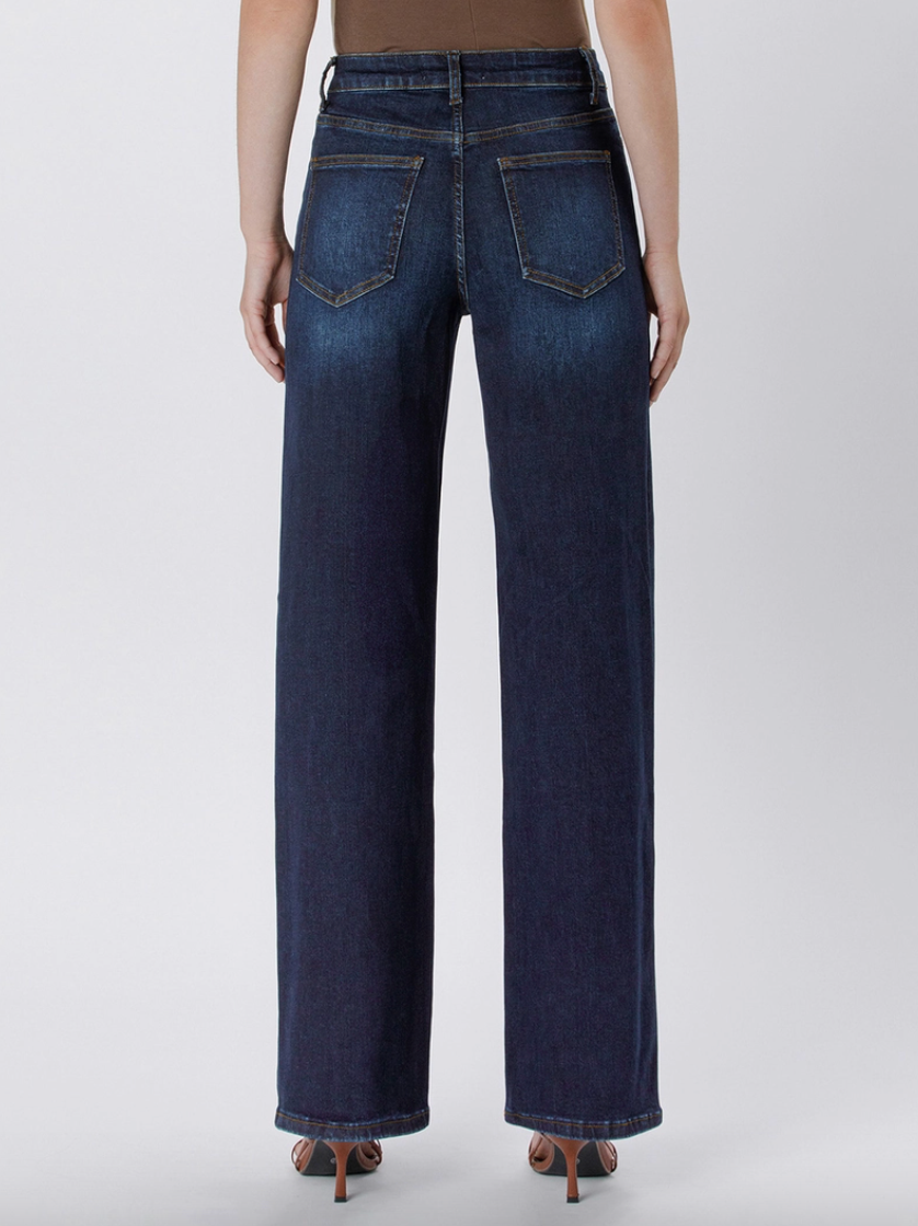 Norah - 90's Vintage Dark Denim Straight Leg Jeans