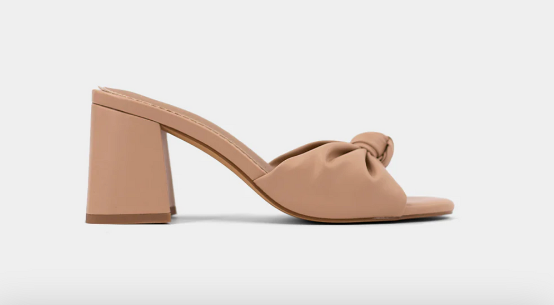 Emily - Nude Knotted Heels