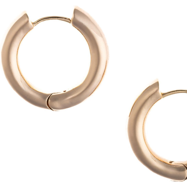 Michelle McDowell - Gold Hinged Hoop Earrings