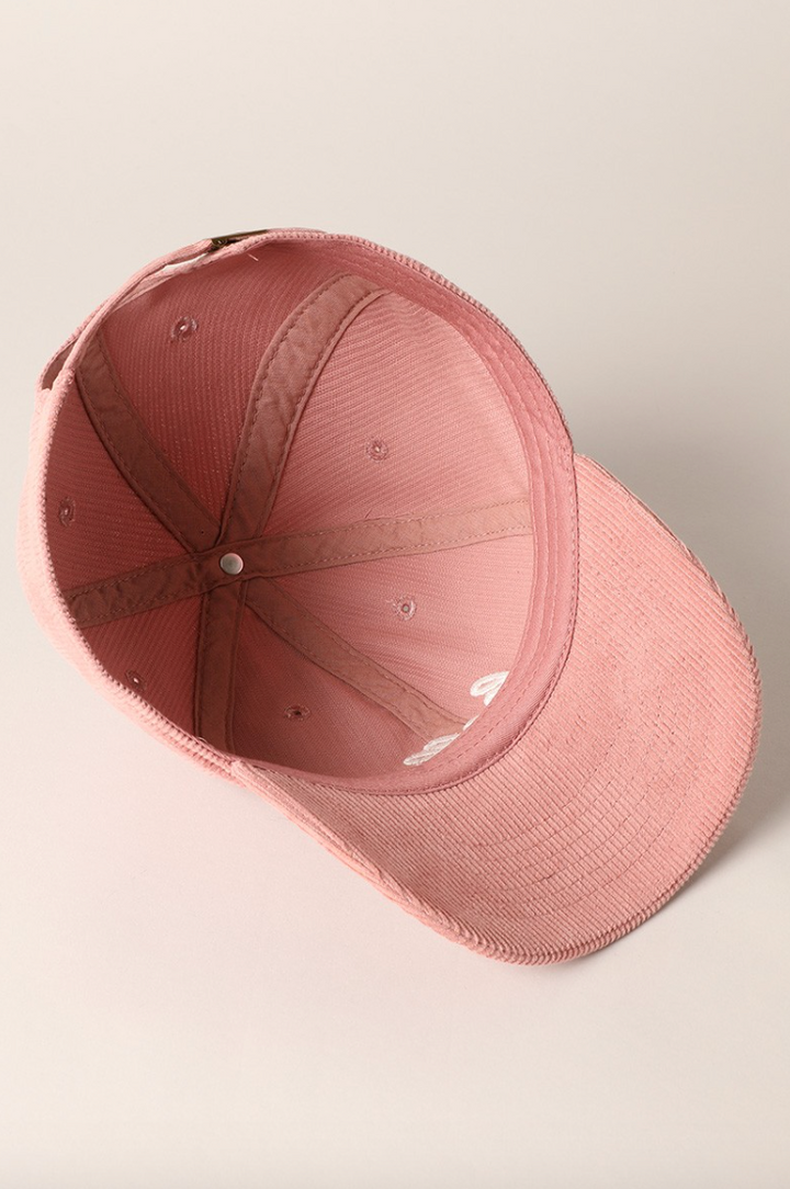 Hello Corduroy Baseball Cap