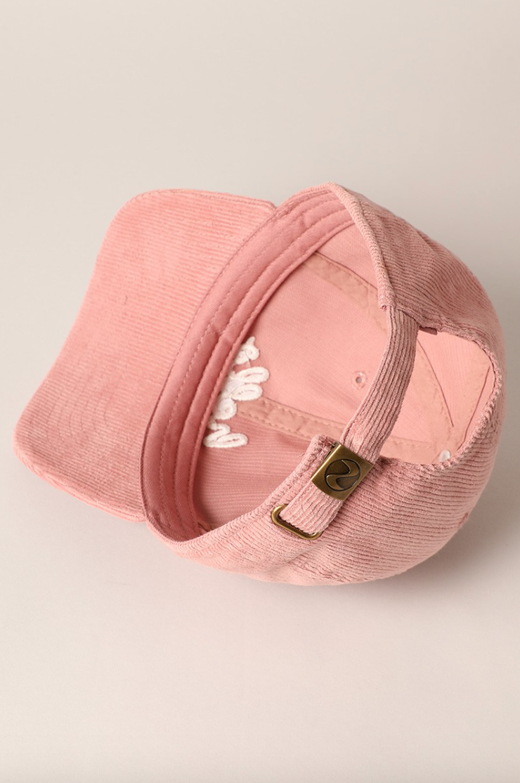 Hello Corduroy Baseball Cap