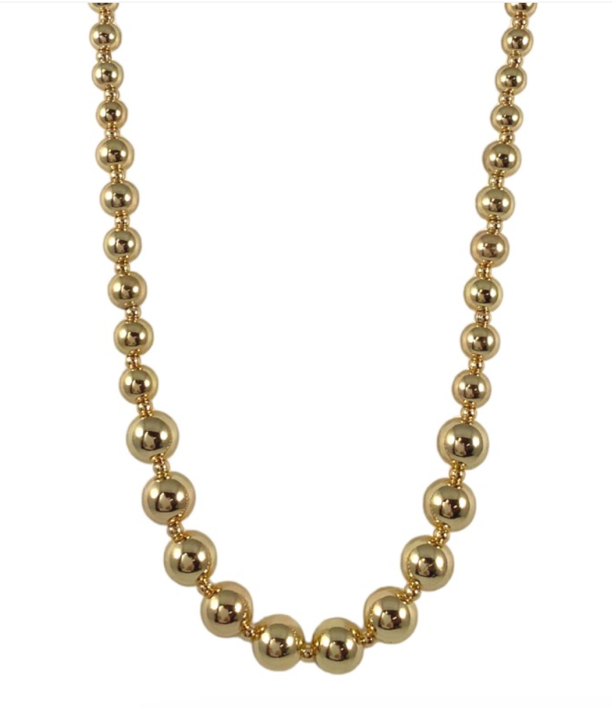 Sammi - Gold Graduated Beaded Necklace