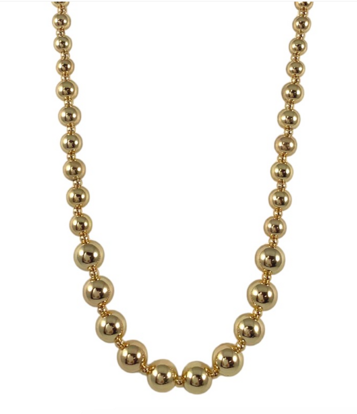 Sammi - Gold Graduated Beaded Necklace