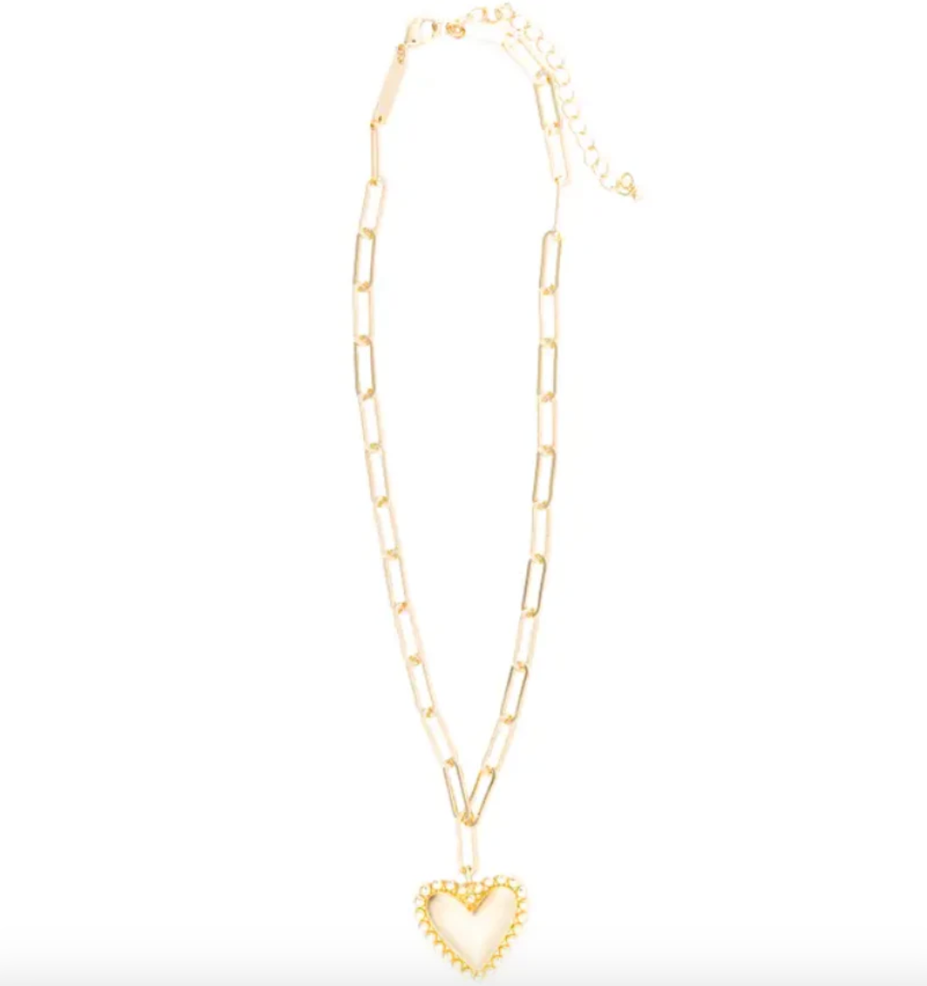 Winslow - Chunky Heart Link Necklace