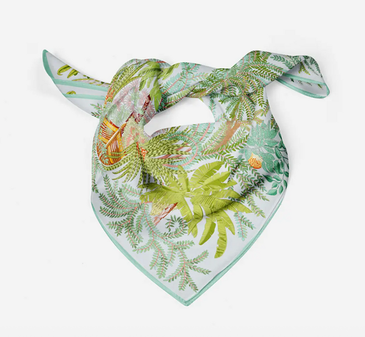 Millie - Tropical Square Silk Like Scarf