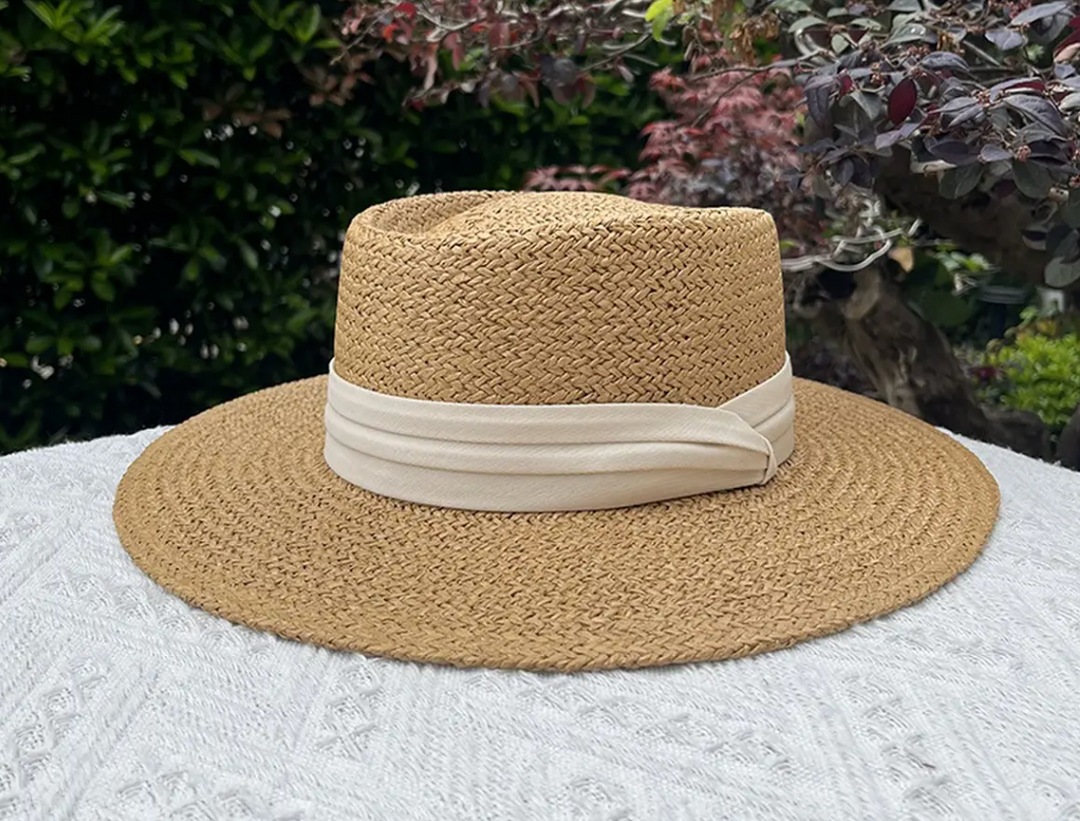 Malia - Straw Summer Hat (Beige)