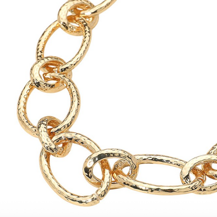 Sheila - Chunky Chain Link Necklace - (Gold)