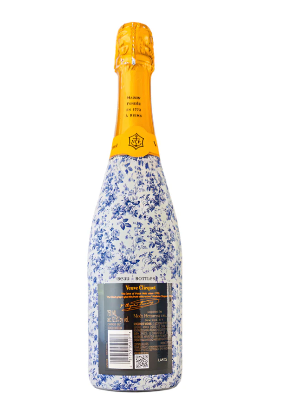 Beau Bottles - Grandmillenial Blue Floral (Veuve Edition)