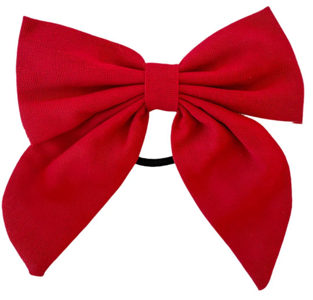 Beau Bottles - Red Linen Bottle Bow