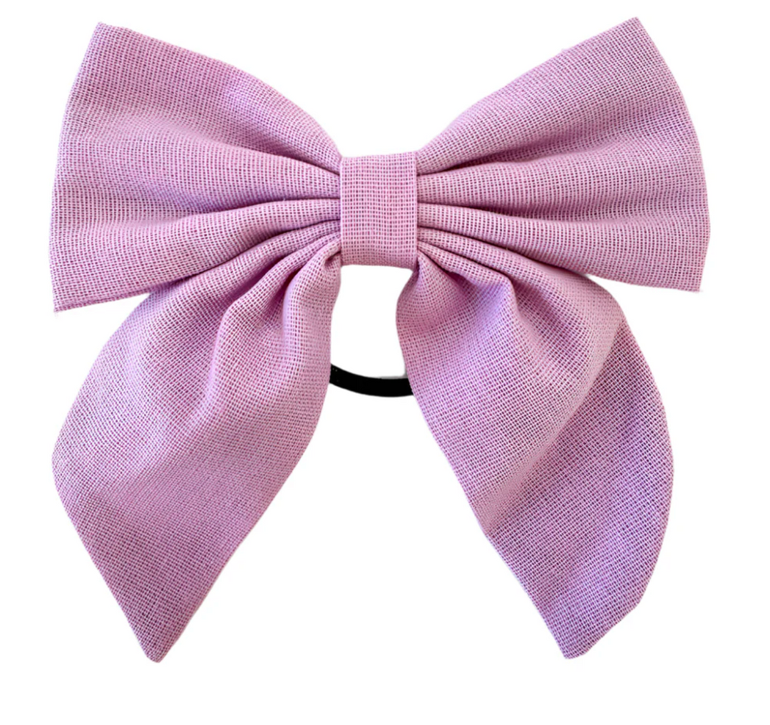 Beau Bottles - Pink Linen Bottle Bow