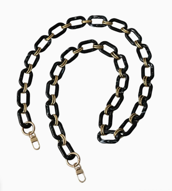 Hadley - Crossbody Chain Purse/Phone Strap (Black)