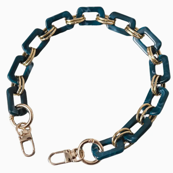 Savannah - Short Chain Purse/Phone Strap (Blue)