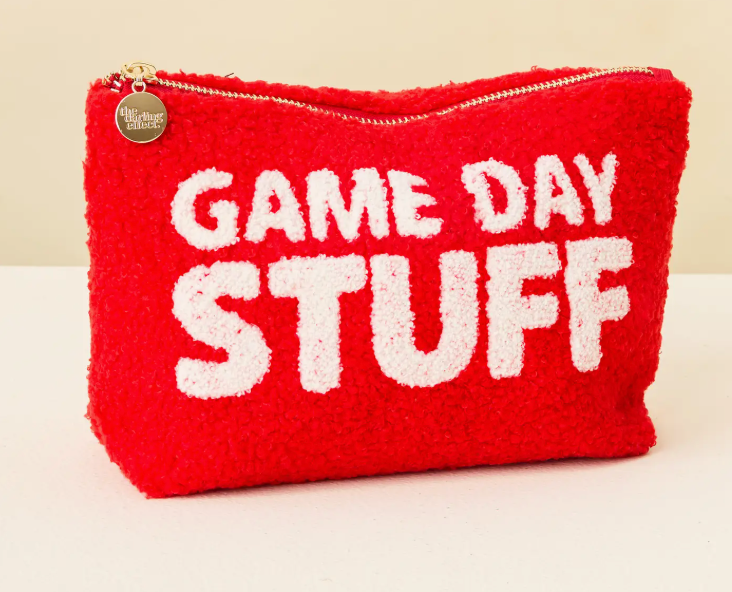 Game Day Teddy Pouch - Red
