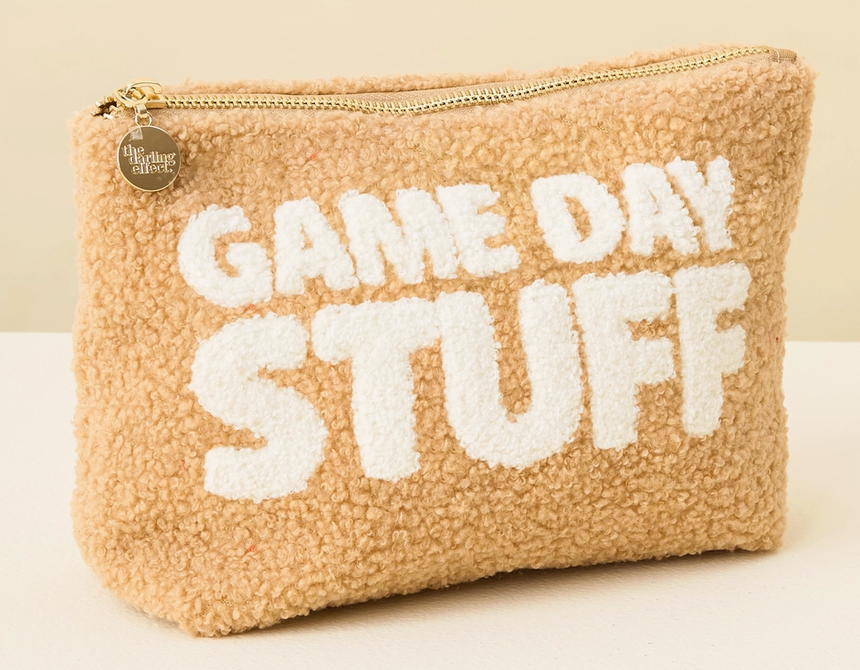 Game Day Teddy Pouch - Tan