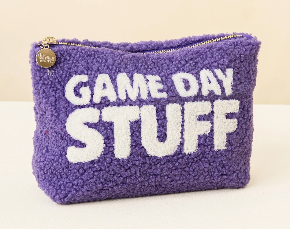 Game Day Teddy Pouch - Purple