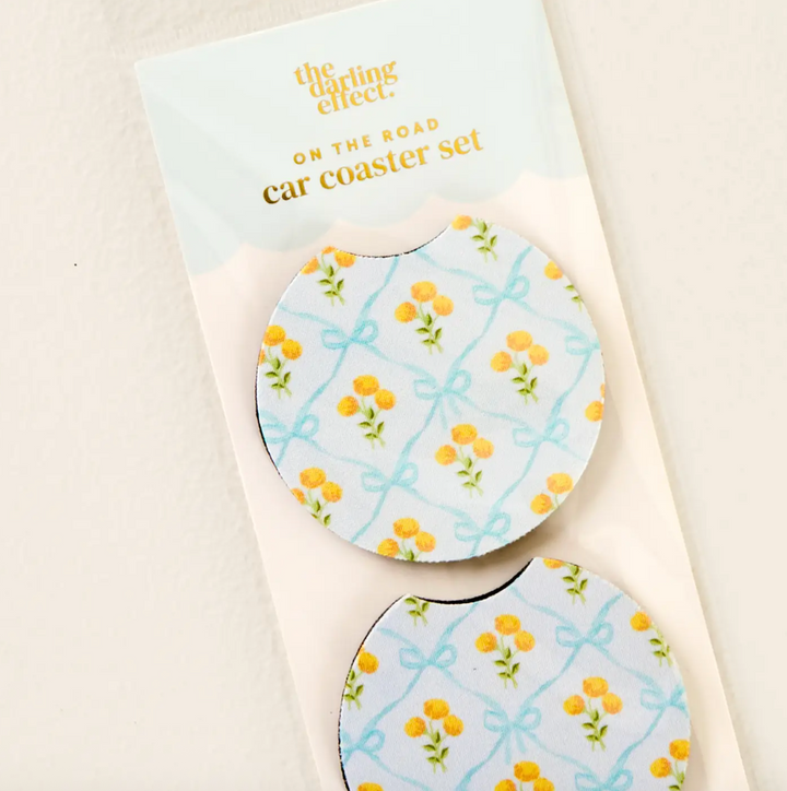 Foam Car Coasters Set of 2 - Lane Blue