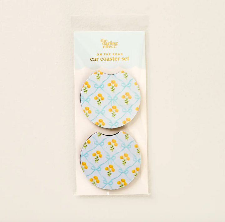 Foam Car Coasters Set of 2 - Lane Blue