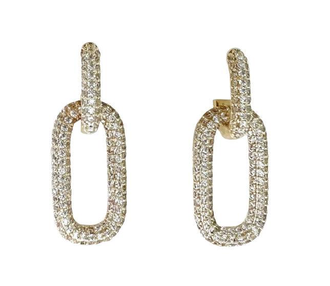 Gemelli - Pip Rhinestone Dangle Earrings