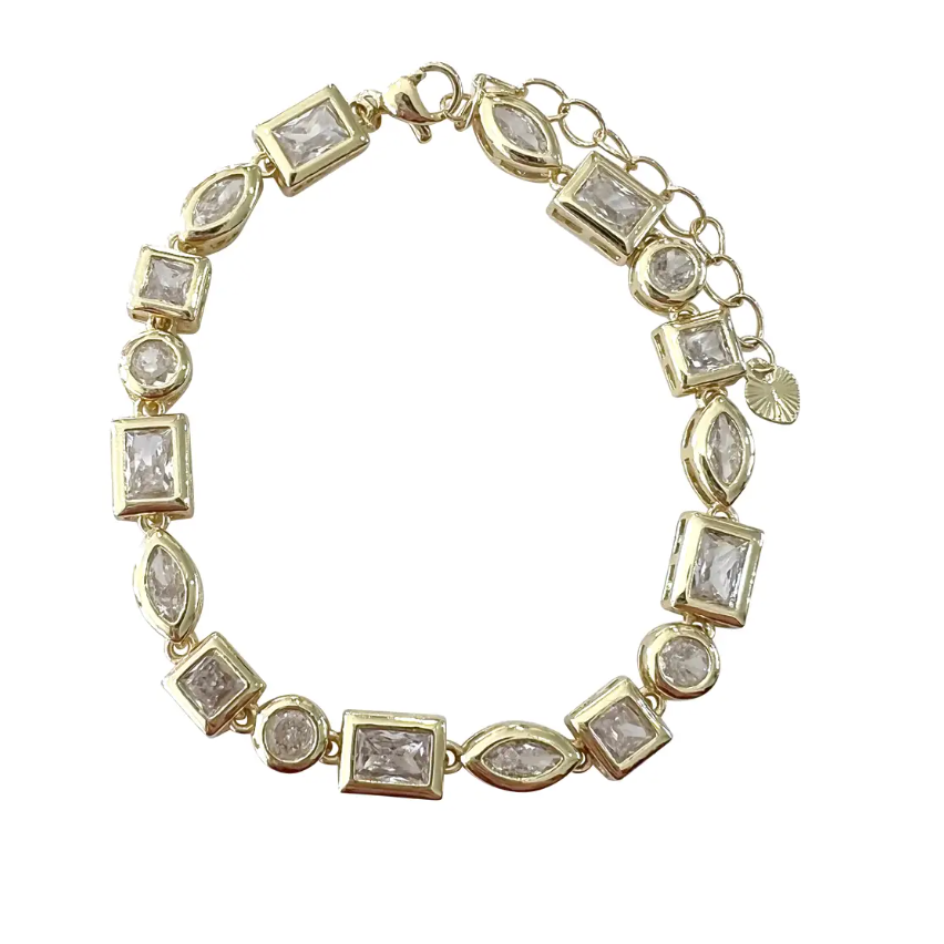 Gemelli - Violet Rhinestone Bracelet