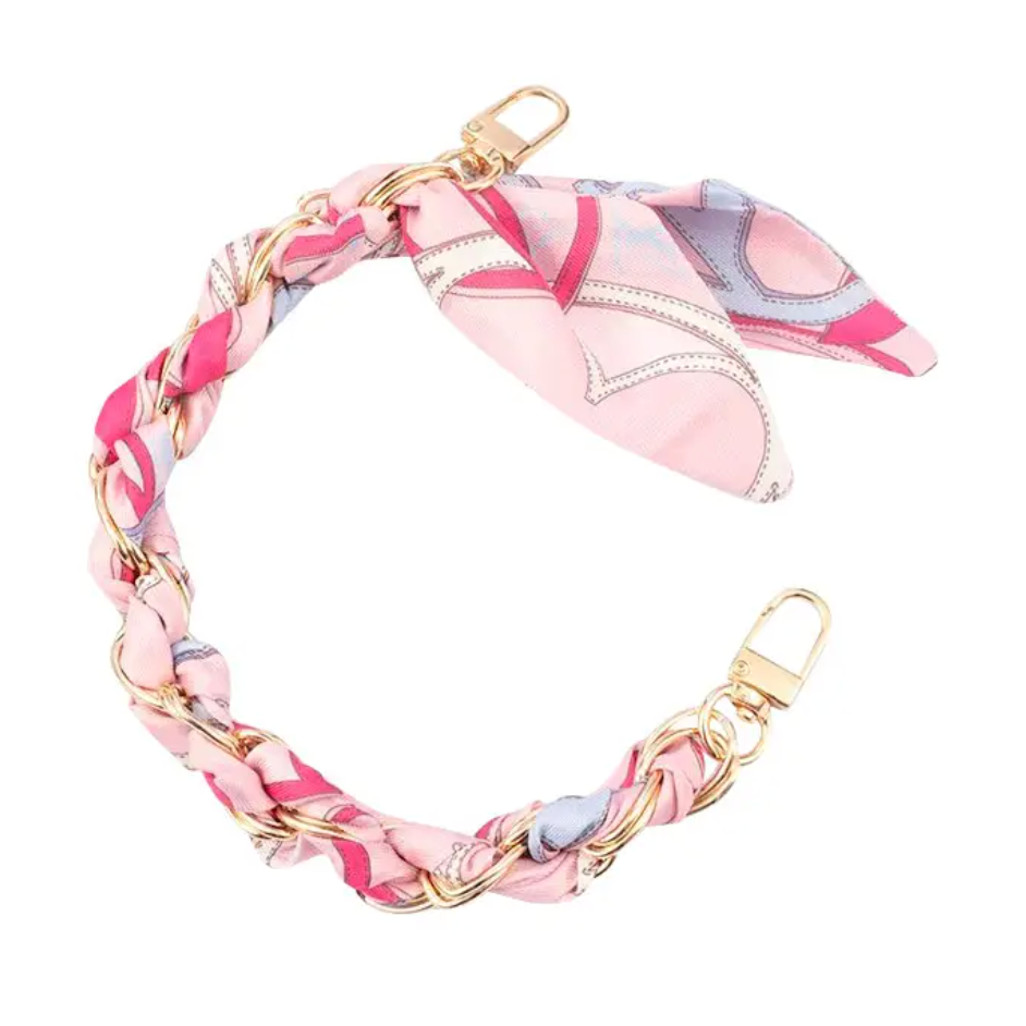 Jayla - Pink Scarf Chain Purse/Phone Strap