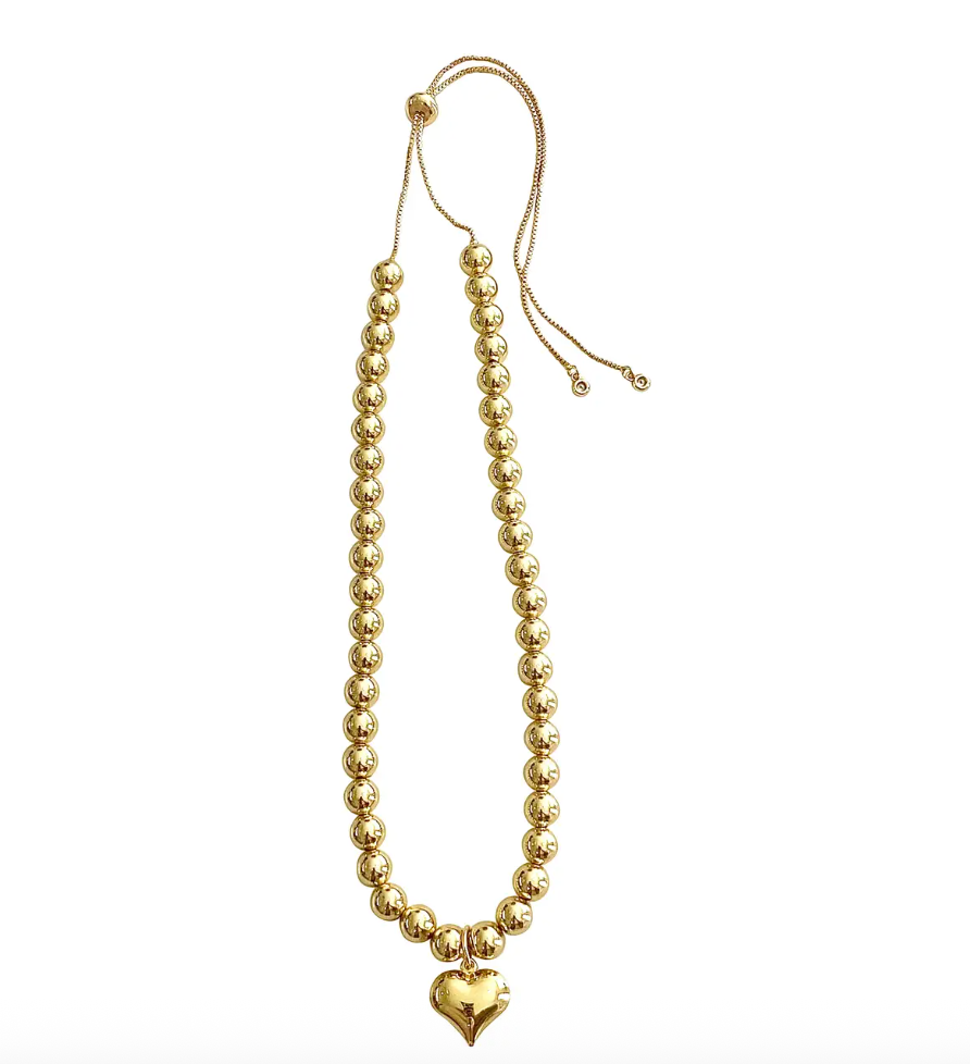 Gemelli - Francesca Puff Heart Beaded Necklace